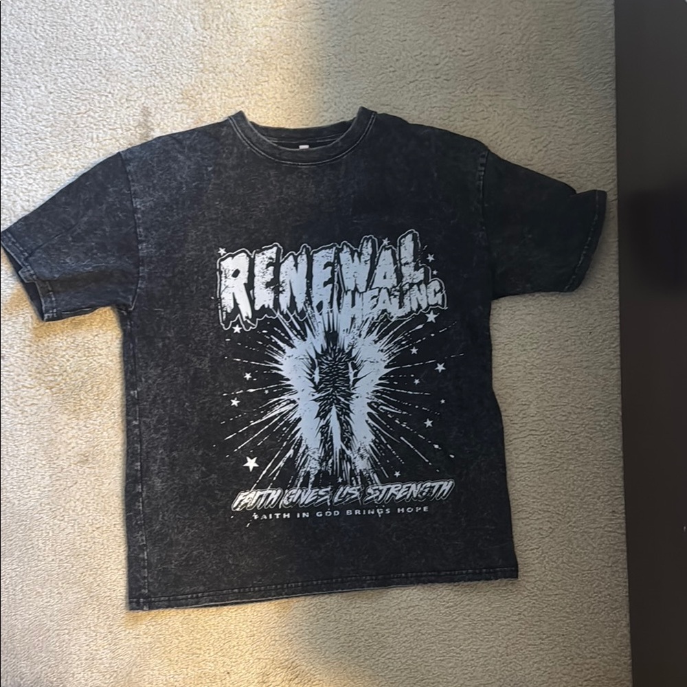 Renewal Brand Black Graphic T-Shirt